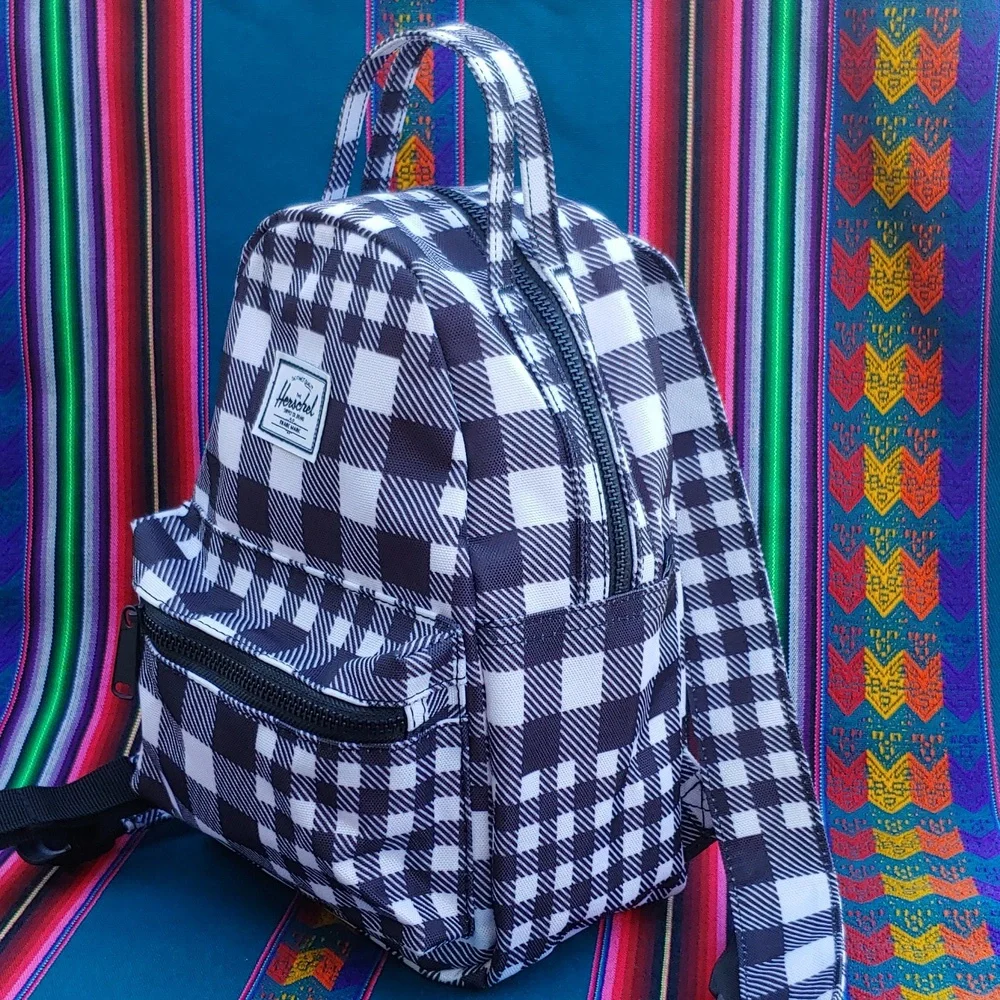 Herschel Supply Company Mini Nova Black and White Ghinham Backpack